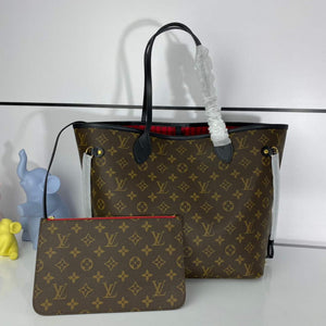 Louis Vuitton LV M41176 Neverfull MM Monogram?Canvas Black - Default Title - View 1