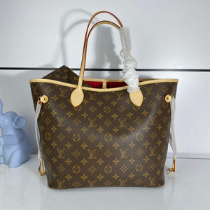 Louis Vuitton LV M41177 Neverfull MM Monogram?Canvas Cerise Red - Default Title - View 1