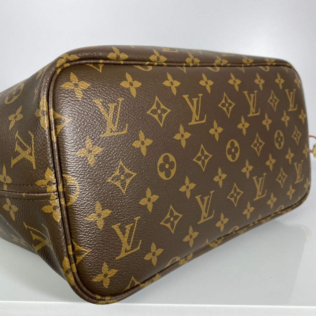 Louis Vuitton LV M41177 Neverfull MM Monogram?Canvas Cerise Red