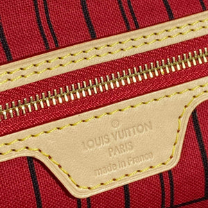 Louis Vuitton LV M41177 Neverfull MM Monogram?Canvas Cerise Red - Default Title - View 8
