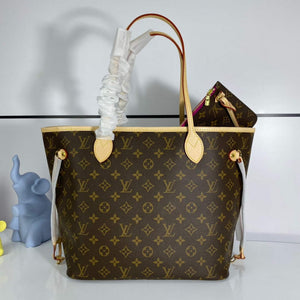 Louis Vuitton LV M41178 Neverfull MM Monogram?Canvas Pivoine Pink - Default Title - View 2