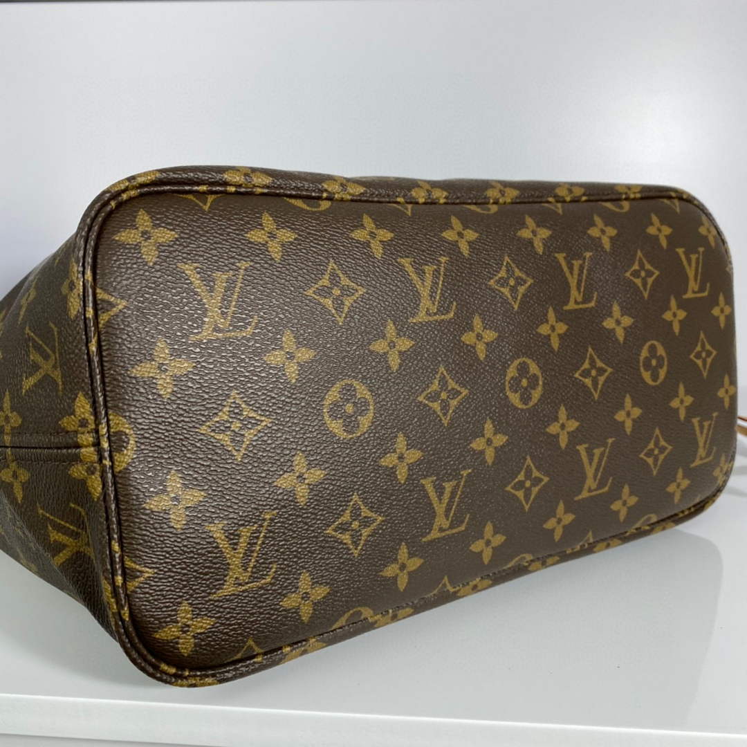 Louis Vuitton LV M41178 Neverfull MM Monogram?Canvas Pivoine Pink