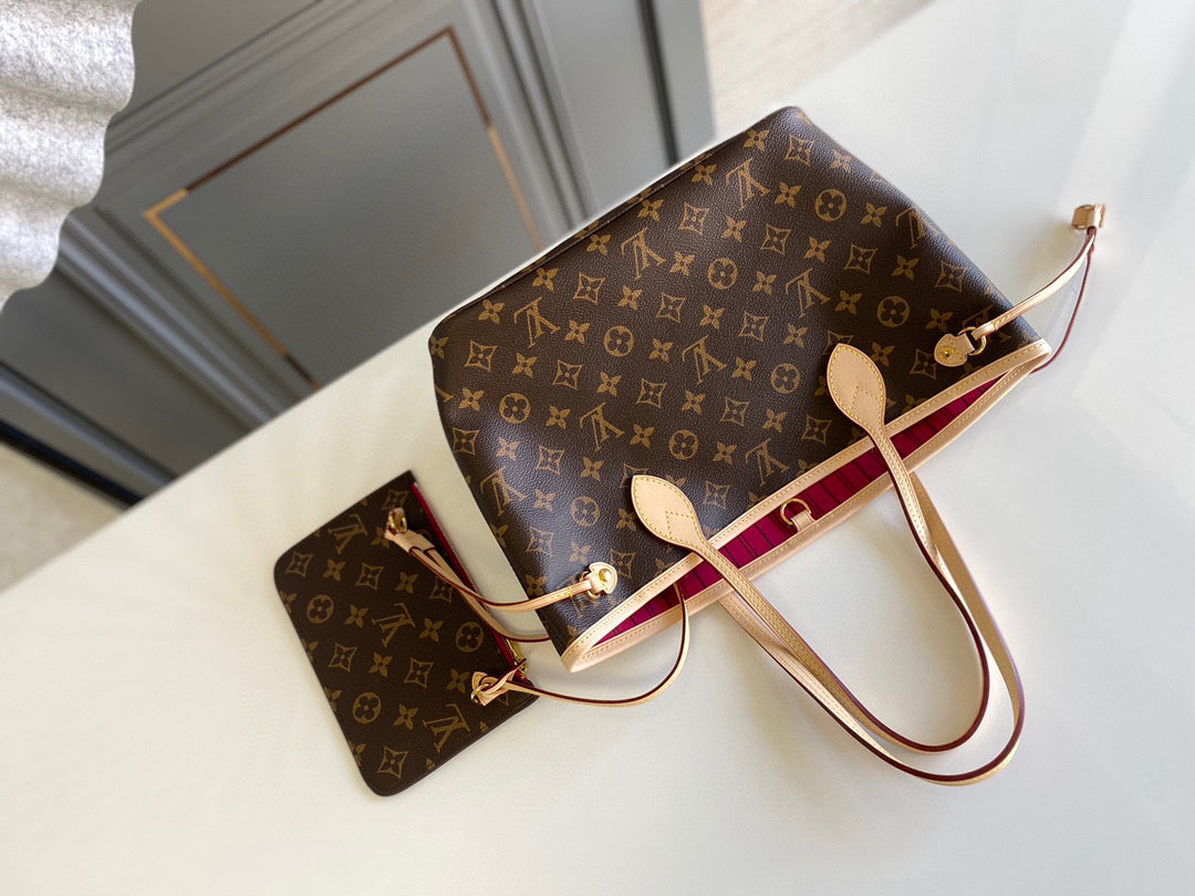Louis Vuitton LV M41245 Neverfull PM Monogram Canvas Plum - Default Title - View 7