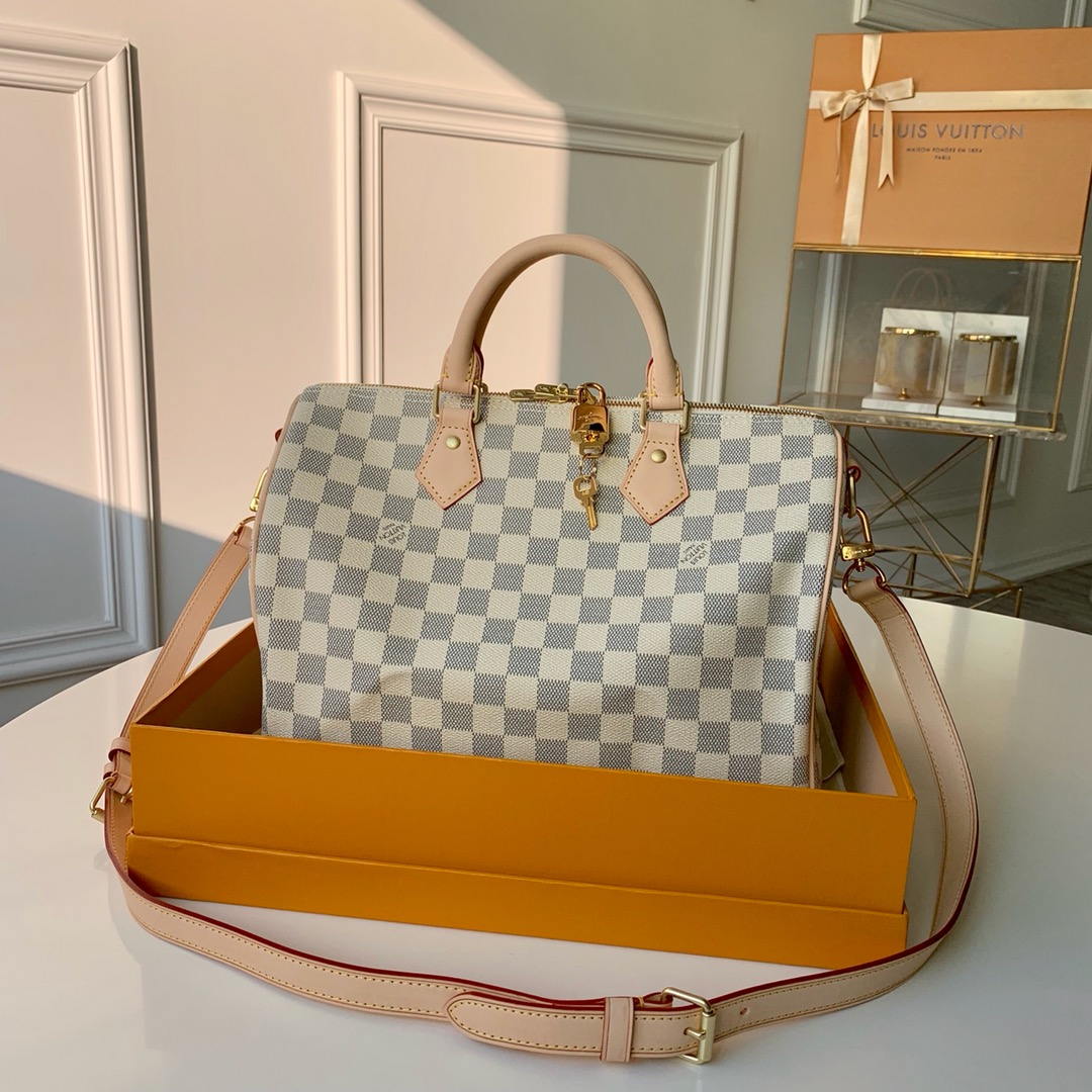 Louis Vuitton LV M41373 Speedy 30 Bag Damier Ebène