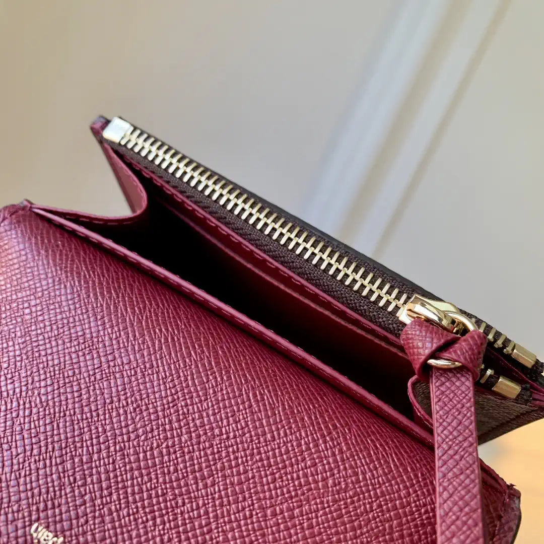 Louis Vuitton LV M41939 Rosalie Coin Purse Wine Red