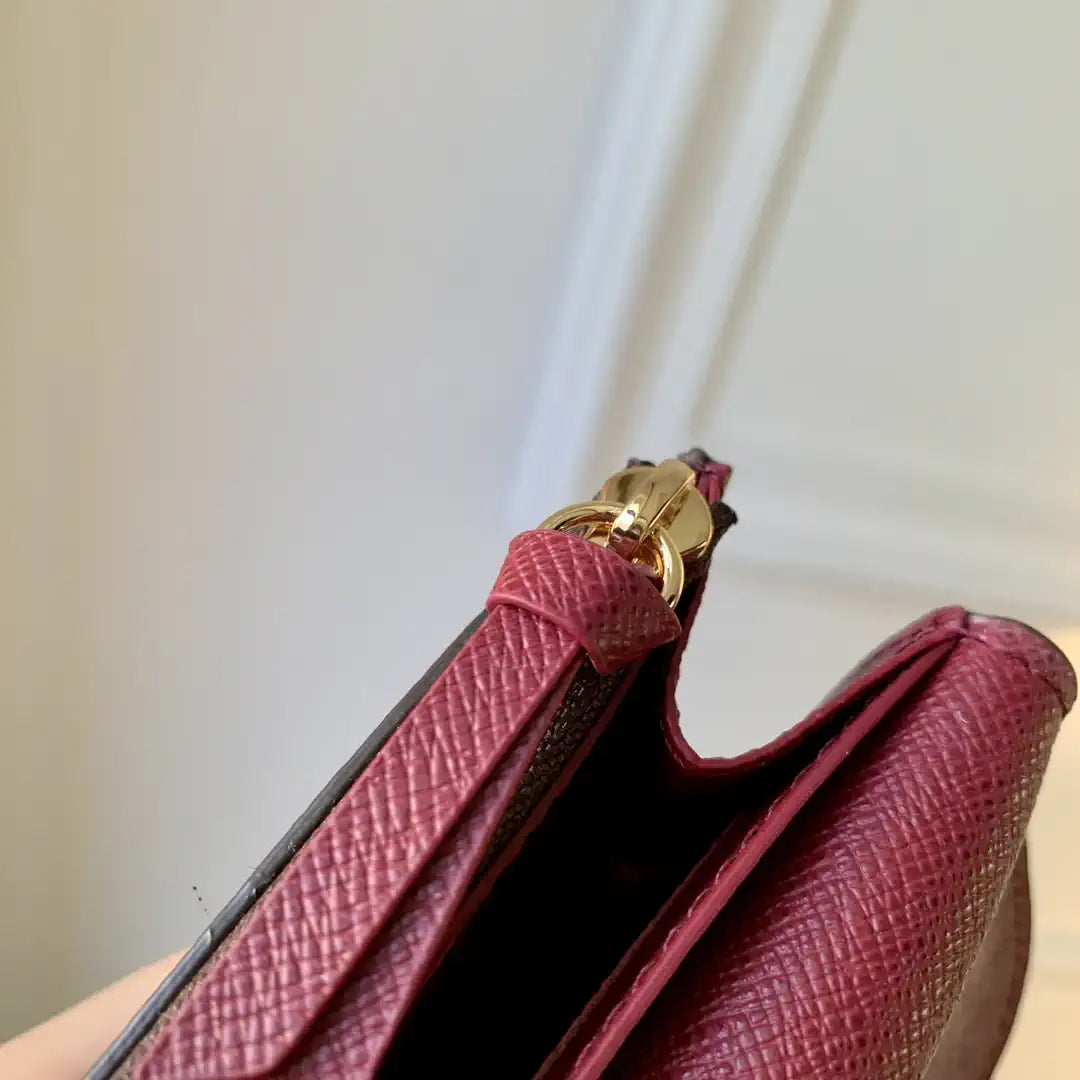 Louis Vuitton LV M41939 Rosalie Coin Purse Wine Red