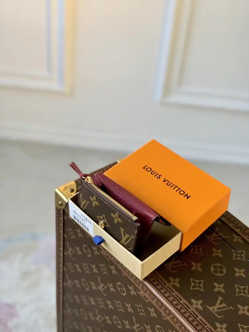 Louis Vuitton LV M41939 Rosalie Coin Purse Wine Red