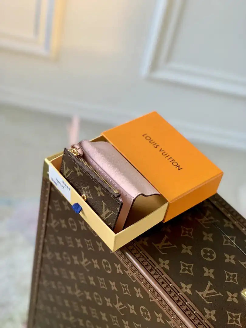 Louis Vuitton LV M41939 Rosalie Coin Purse Gold Pink