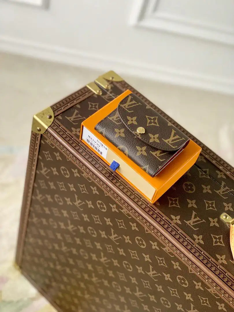 Louis Vuitton LV M41939 Rosalie Coin Purse Gold Rose Red