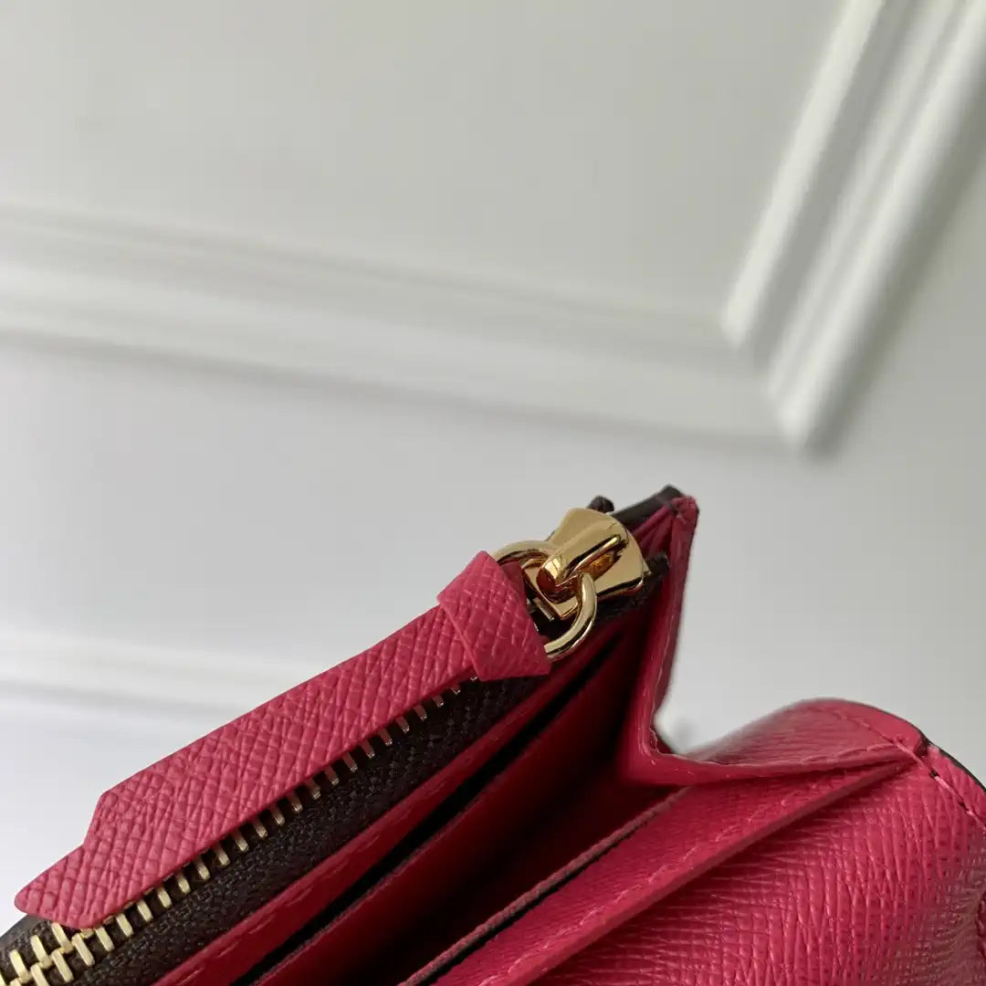 Louis Vuitton LV M41939 Rosalie Coin Purse Gold Rose Red