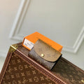 Louis Vuitton LV M41939 Rosalie Coin Purse Monogram Gold Black