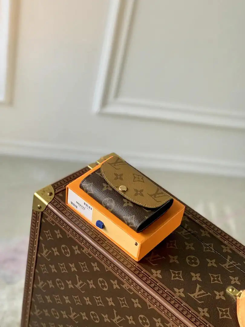 Louis Vuitton LV M41939 Rosalie Coin Purse Monogram Gold Black