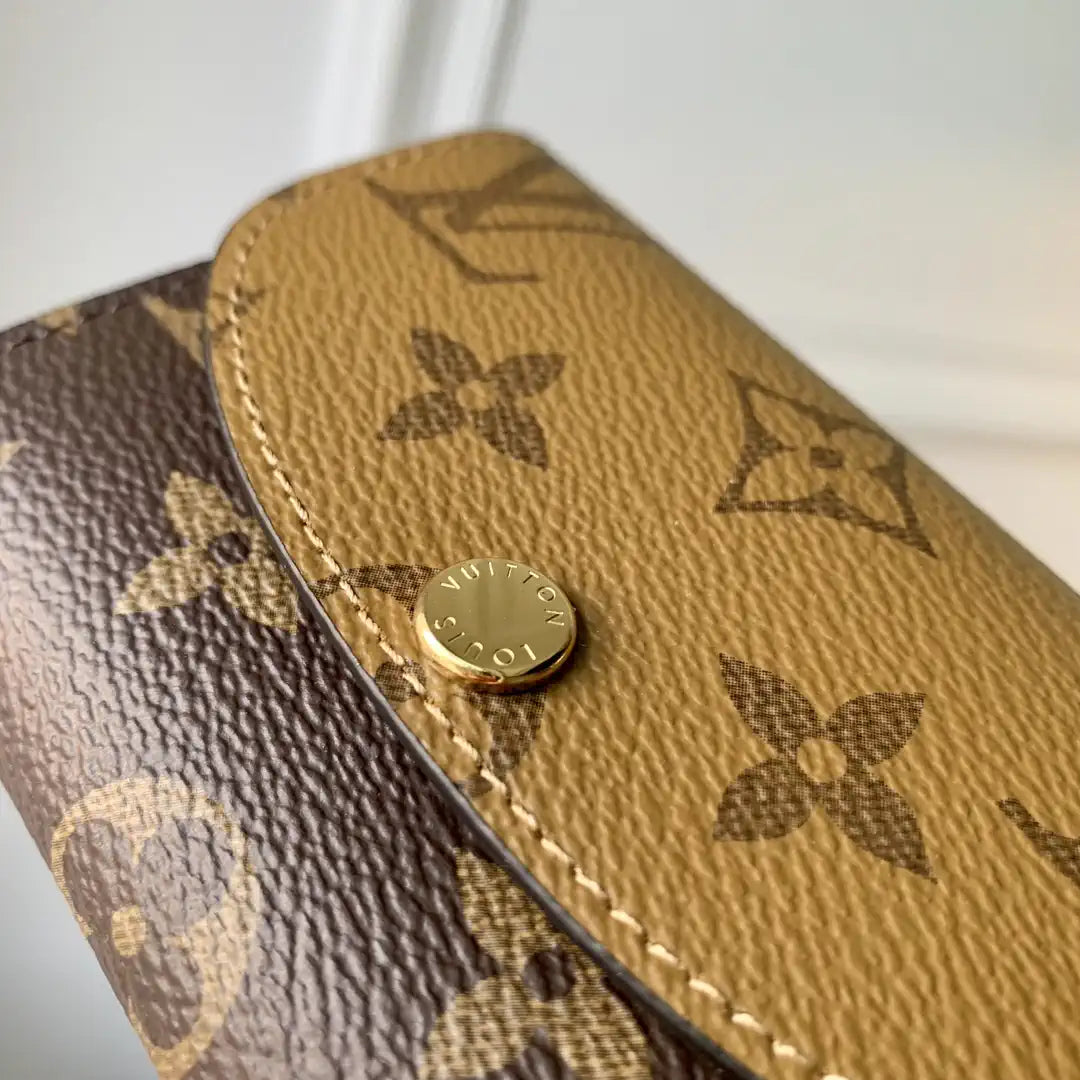 Louis Vuitton LV M41939 Rosalie Coin Purse Monogram Gold Black
