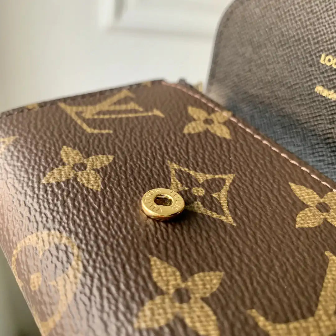 Louis Vuitton LV M41939 Rosalie Coin Purse Monogram Gold Black