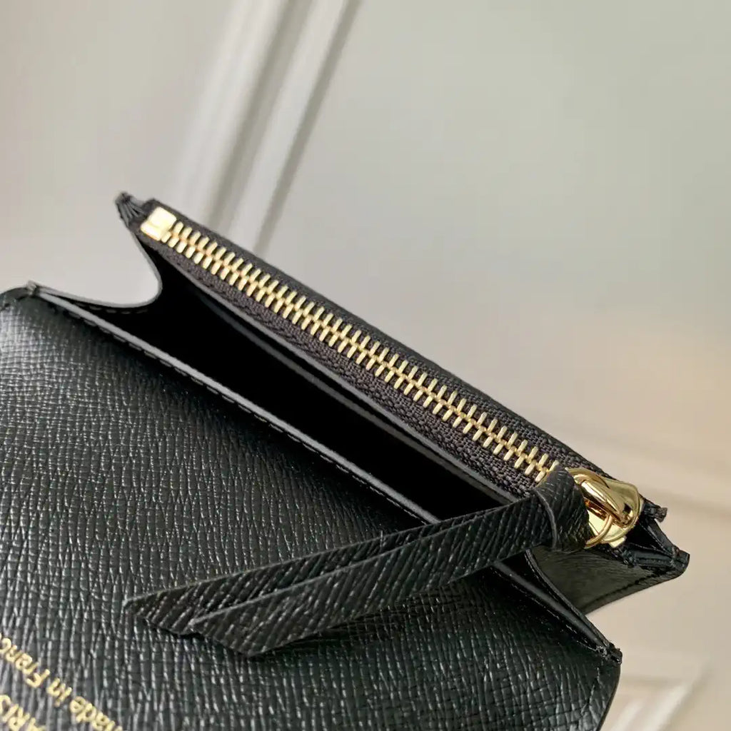 Louis Vuitton LV M41939 Rosalie Coin Purse Monogram Gold Black