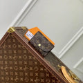 Louis Vuitton LV M41939 Rosalie Coin Purse Gold Wine Red