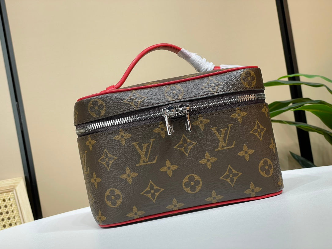 Louis Vuitton LV M44495 Nice Mini Vanity Case Monogram canvas Red - Default Title - View 1
