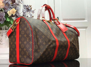 Louis Vuitton LV M44740 Keepall Bandouliere 50 Monogram Bag Red - Default Title - View 2