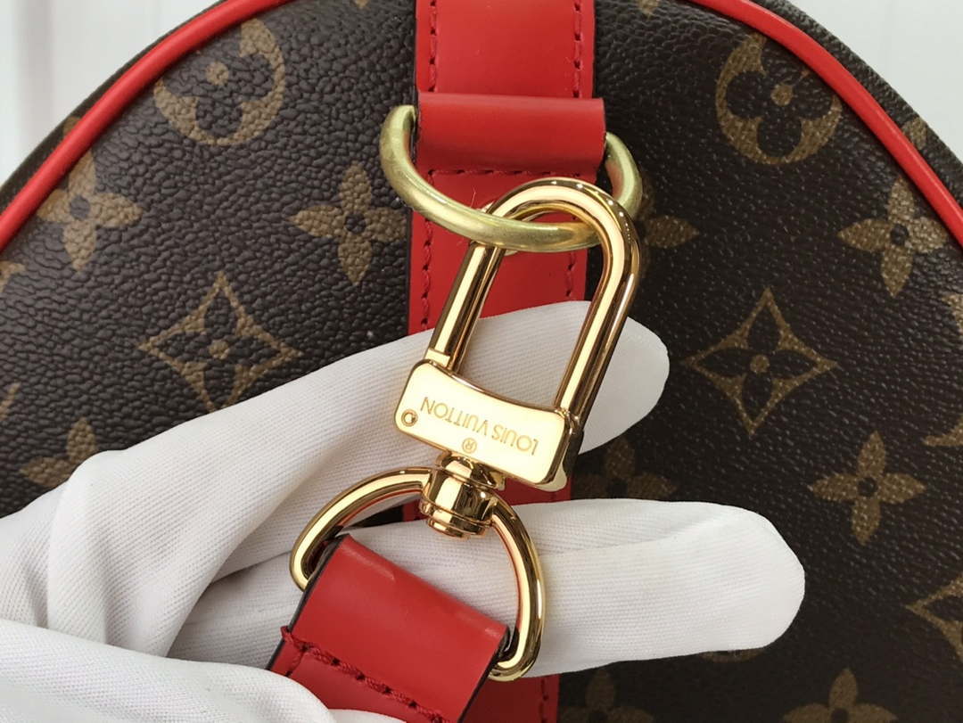 Louis Vuitton LV M44740 Keepall Bandouliere 50 Monogram Bag Red - Default Title - View 9