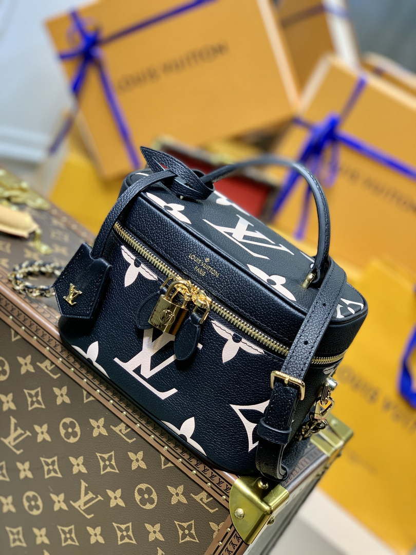Louis Vuitton LV M45780 Nice Mini Vanity Case Monogram canvas Black Cream - Default Title - View 1