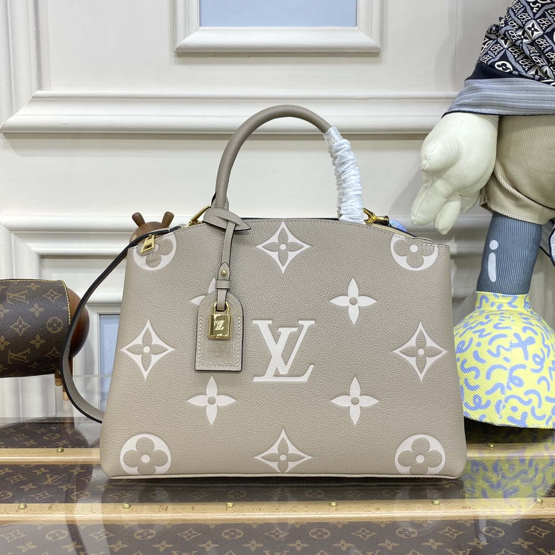Louis Vuitton LV M45833 Grand Palais Monogram empreinte Gray and Beige - Default Title - View 1