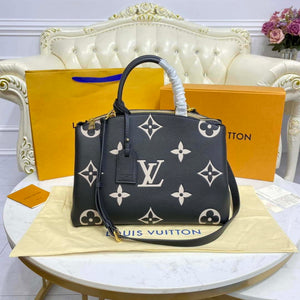 Louis Vuitton LV M45842 Grand Palais bicolor Monogram empreinte leather Black Beige - Default Title - View 1