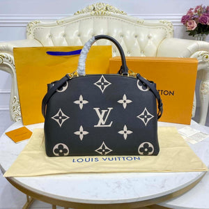 Louis Vuitton LV M45842 Grand Palais bicolor Monogram empreinte leather Black Beige - Default Title - View 3