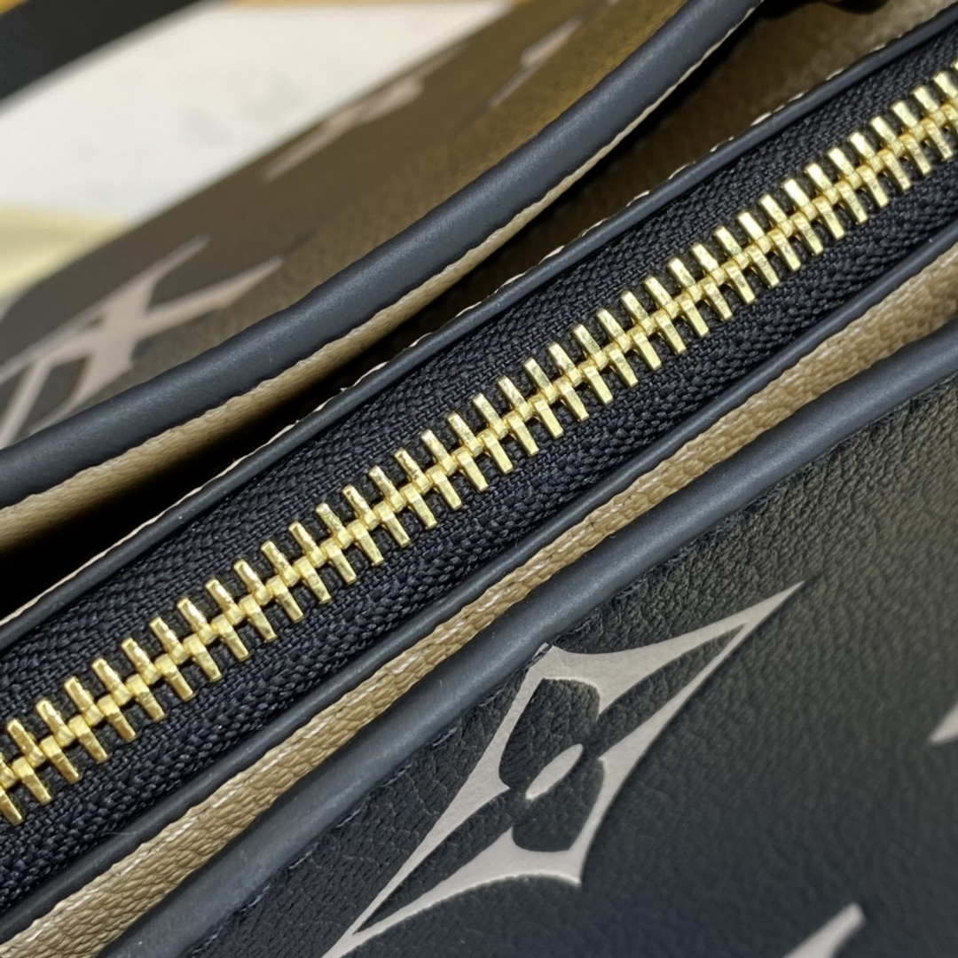 Louis Vuitton LV M45842 Grand Palais bicolor Monogram empreinte leather Black Beige - Default Title - View 9