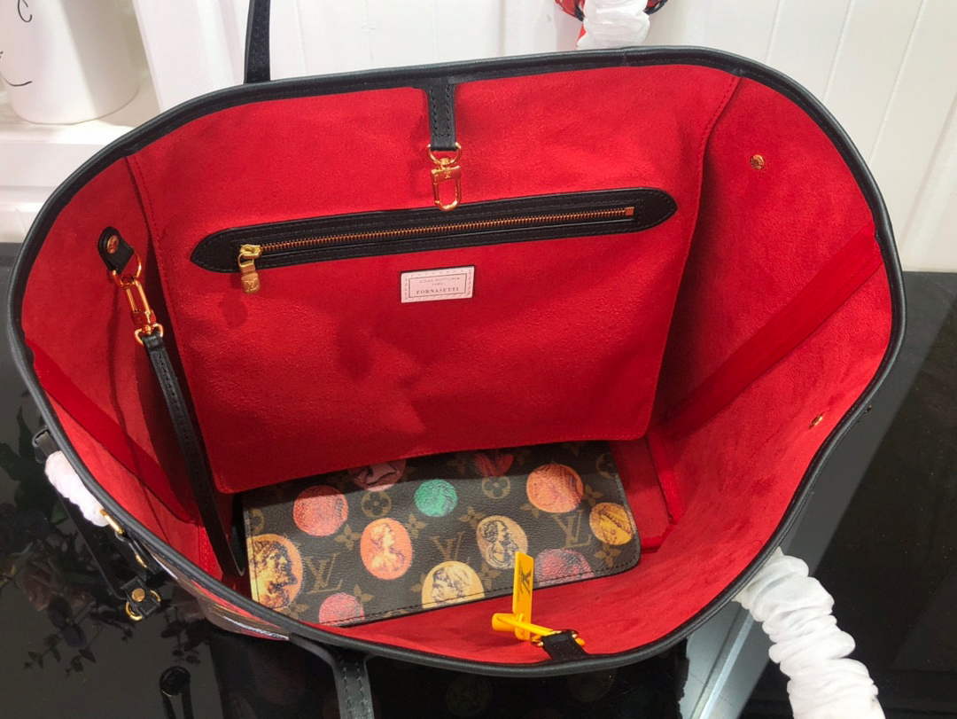 Louis Vuitton LV M45923 Neverfull MM Monogram Cameo printed canvas