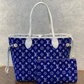 Louis Vuitton LV M46220 Neverfull MM Tote Bag Blue - Default Title - View 1