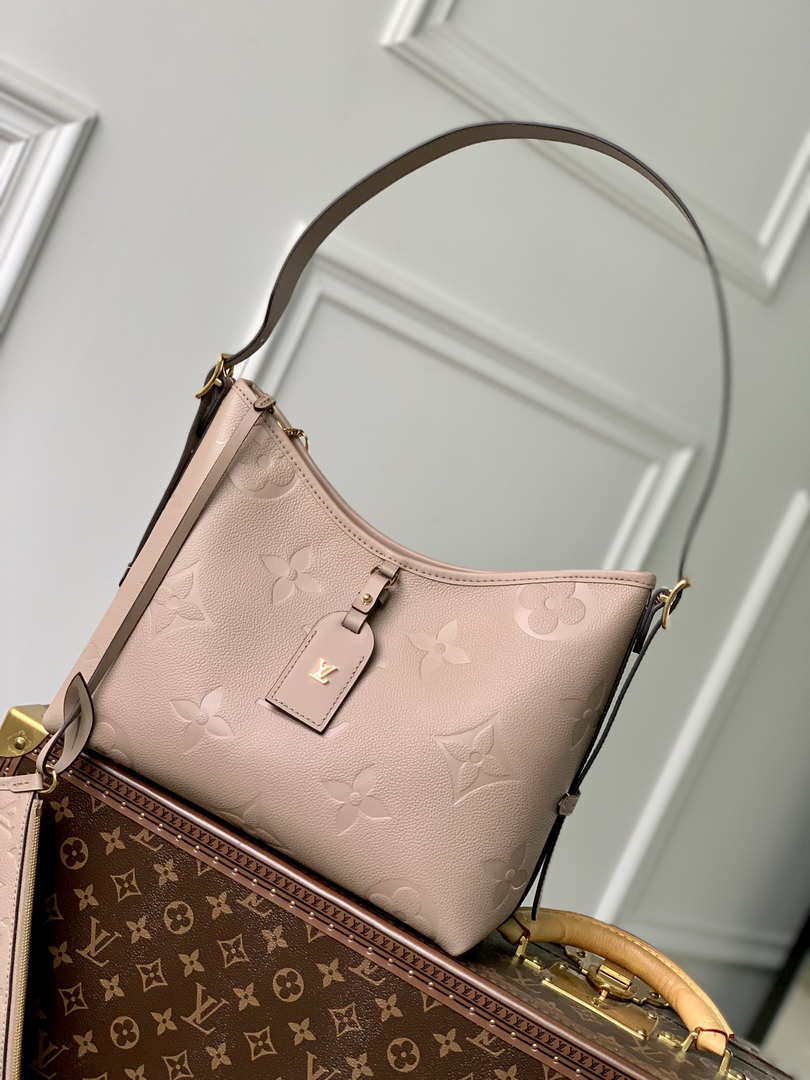 Louis Vuitton LV M46292 Carryall PM Monogram Tourterelle Gray - Default Title - View 1