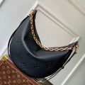 Louis Vuitton LV M46725 Loop Hobo Bag Monogram Empreinte Black - Default Title - View 1