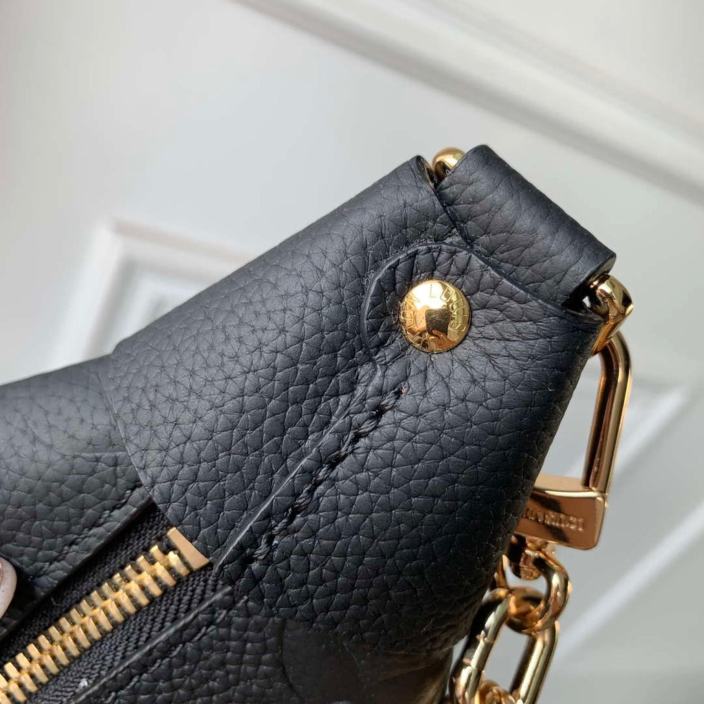 Louis Vuitton LV M46725 Loop Hobo Bag Monogram Empreinte Black