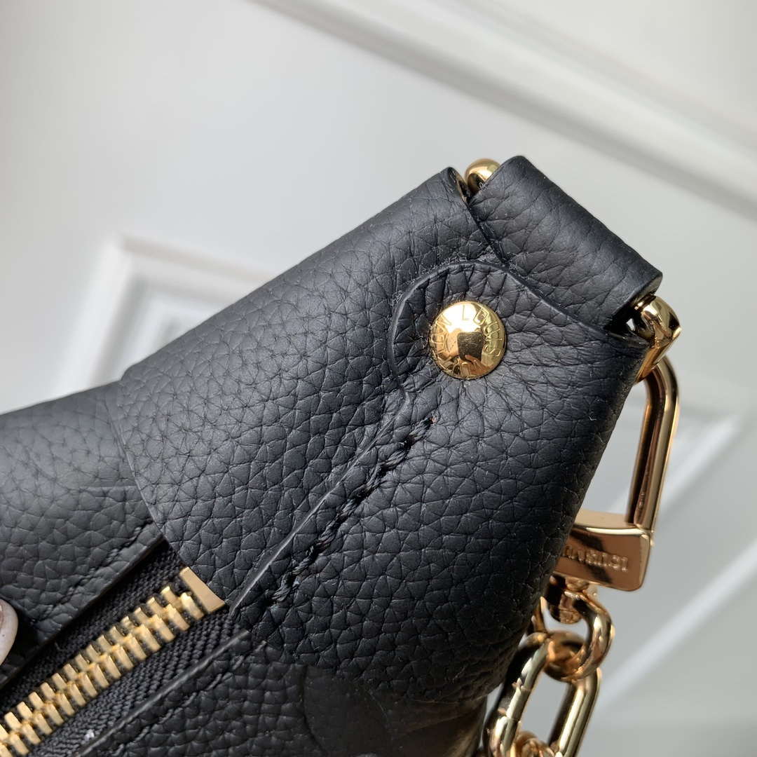 Louis Vuitton LV M46725 Loop Hobo Bag Monogram Empreinte Black - Default Title - View 6