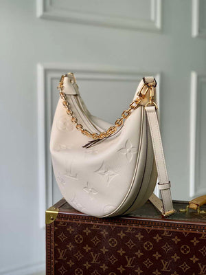 Louis Vuitton LV M46739 Loop Hobo Bag Monogram Empreinte Beige - Default Title - View 3