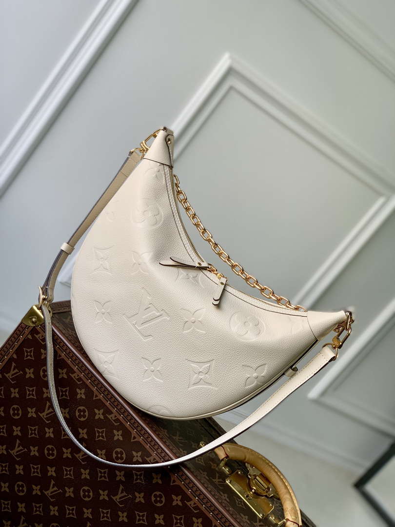 Louis Vuitton LV M46739 Loop Hobo Bag Monogram Empreinte Beige - Default Title - View 4
