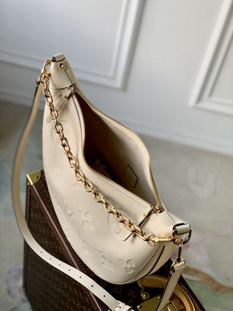 Louis Vuitton LV M46739 Loop Hobo Bag Monogram Empreinte Beige - Default Title - View 8