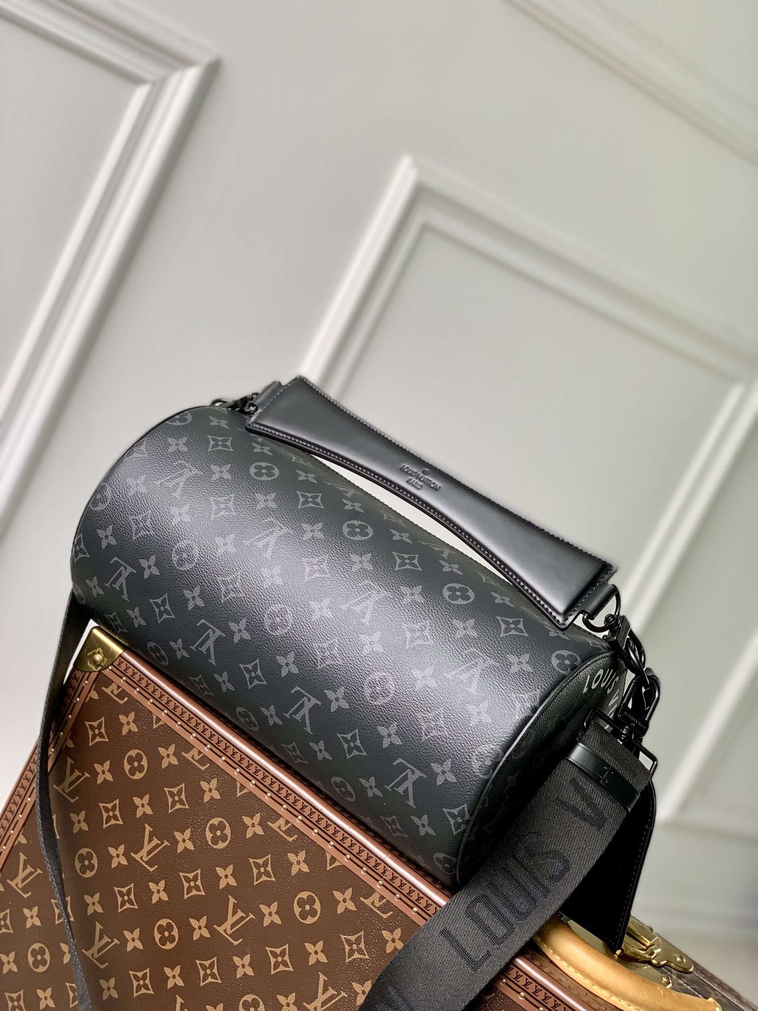 Louis Vuitton LV M46796 Soft Polochon MM Monogram Eclipse - Default Title - View 2