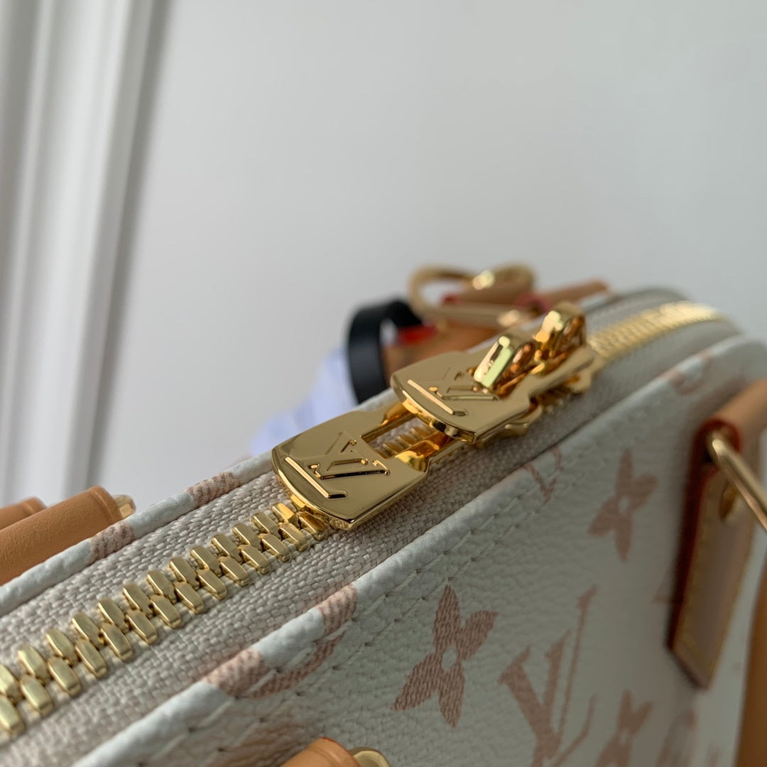 Louis Vuitton  LV M46922 Monogram Dune Alma BB Bag White & Black
