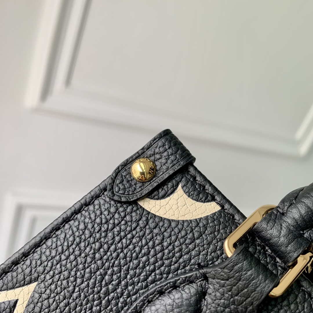 Louis Vuitton LV M47054 OnTheGo BB Handbag Bicolor Monogram Empreinte Leather Black - Default Title - View 5