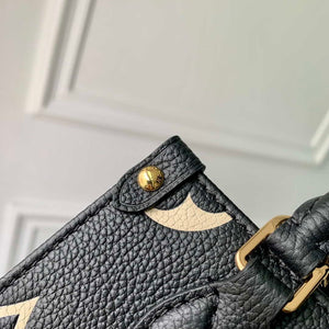 Louis Vuitton LV M47054 OnTheGo BB Handbag Bicolor Monogram Empreinte Leather Black - Default Title - View 5