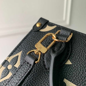 Louis Vuitton LV M47054 OnTheGo BB Handbag Bicolor Monogram Empreinte Leather Black - Default Title - View 6