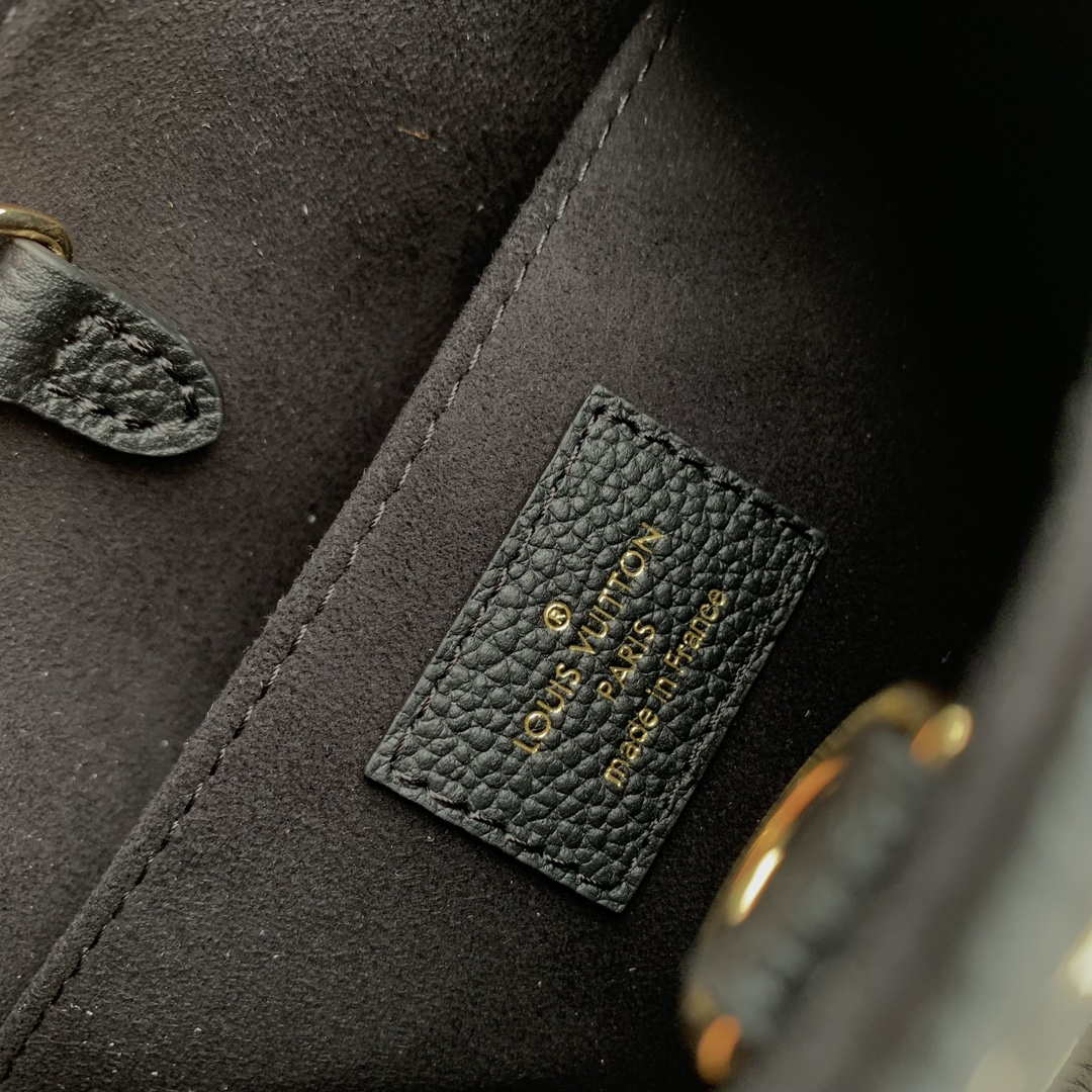 Louis Vuitton LV M47054 OnTheGo BB Handbag Bicolor Monogram Empreinte Leather Black - Default Title - View 8