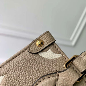 Louis Vuitton LV M47054 OnTheGo BB Handbag Bicolor Monogram Empreinte Leather Tourterelle  Cr¨¨me - Default Title - View 5