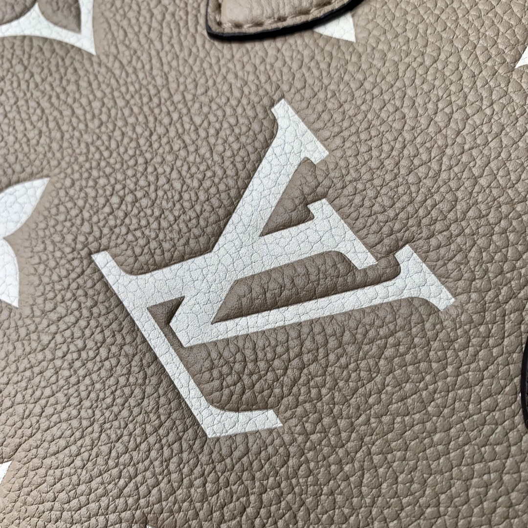 Louis Vuitton LV M47054 OnTheGo BB Handbag Bicolor Monogram Empreinte Leather Tourterelle  Cr¨¨me - Default Title - View 7
