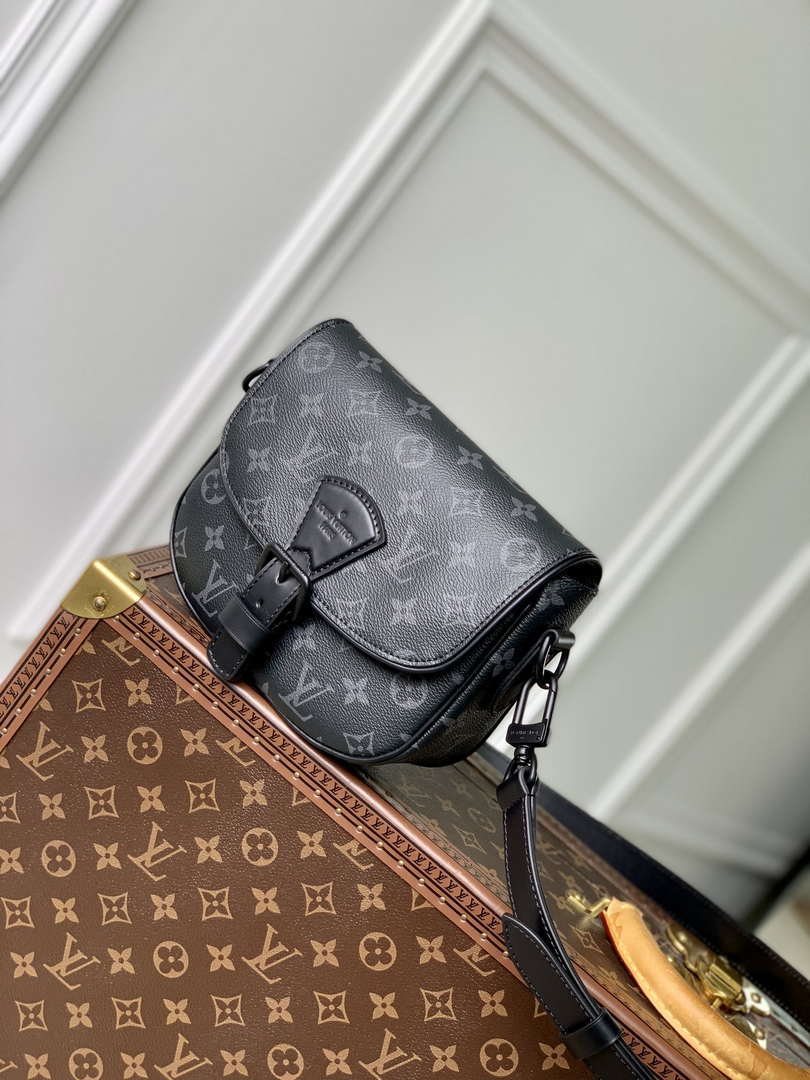 Louis Vuitton LV M47060 Montsouris Messenger PM Monogram Eclipse Canvas - Default Title - View 1