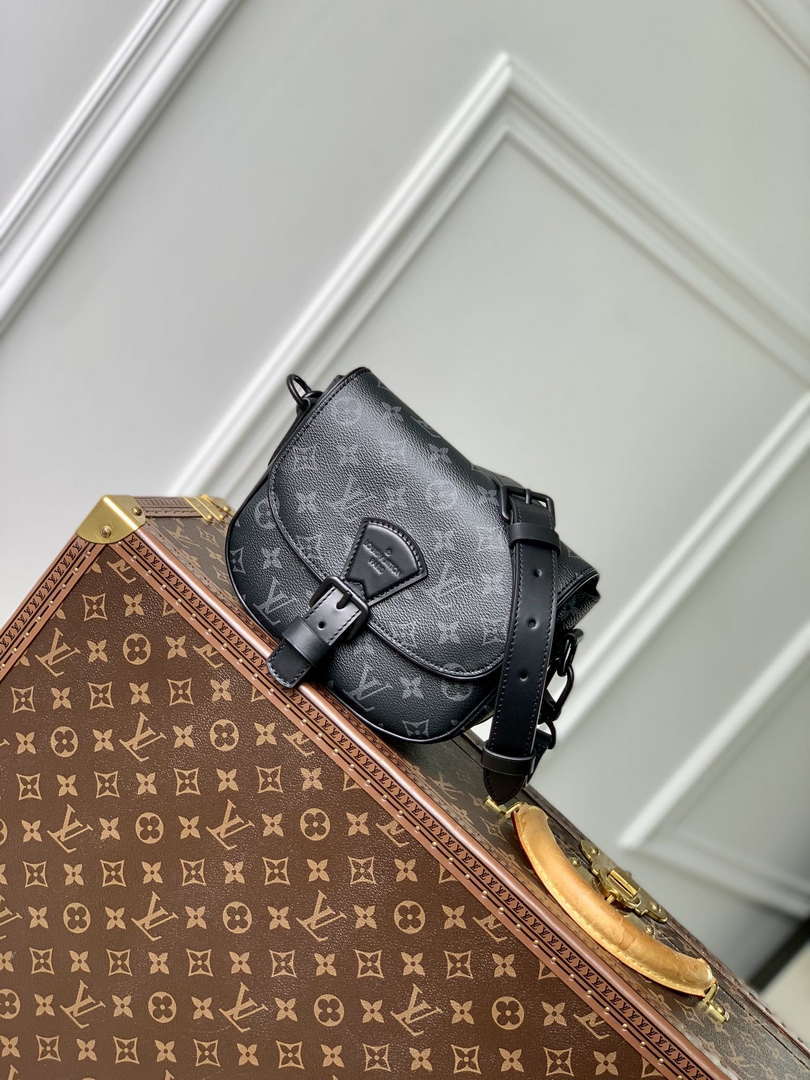 Louis Vuitton LV M47060 Montsouris Messenger PM Monogram Eclipse Canvas