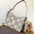 Louis Vuitton LV M47180 CarryAll PM Bag Tourterelle Gray / Crème Beige - Default Title - View 1