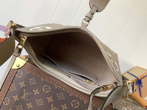 Louis Vuitton LV M47180 CarryAll PM Bag Tourterelle Gray / Crème Beige - Default Title - View 7