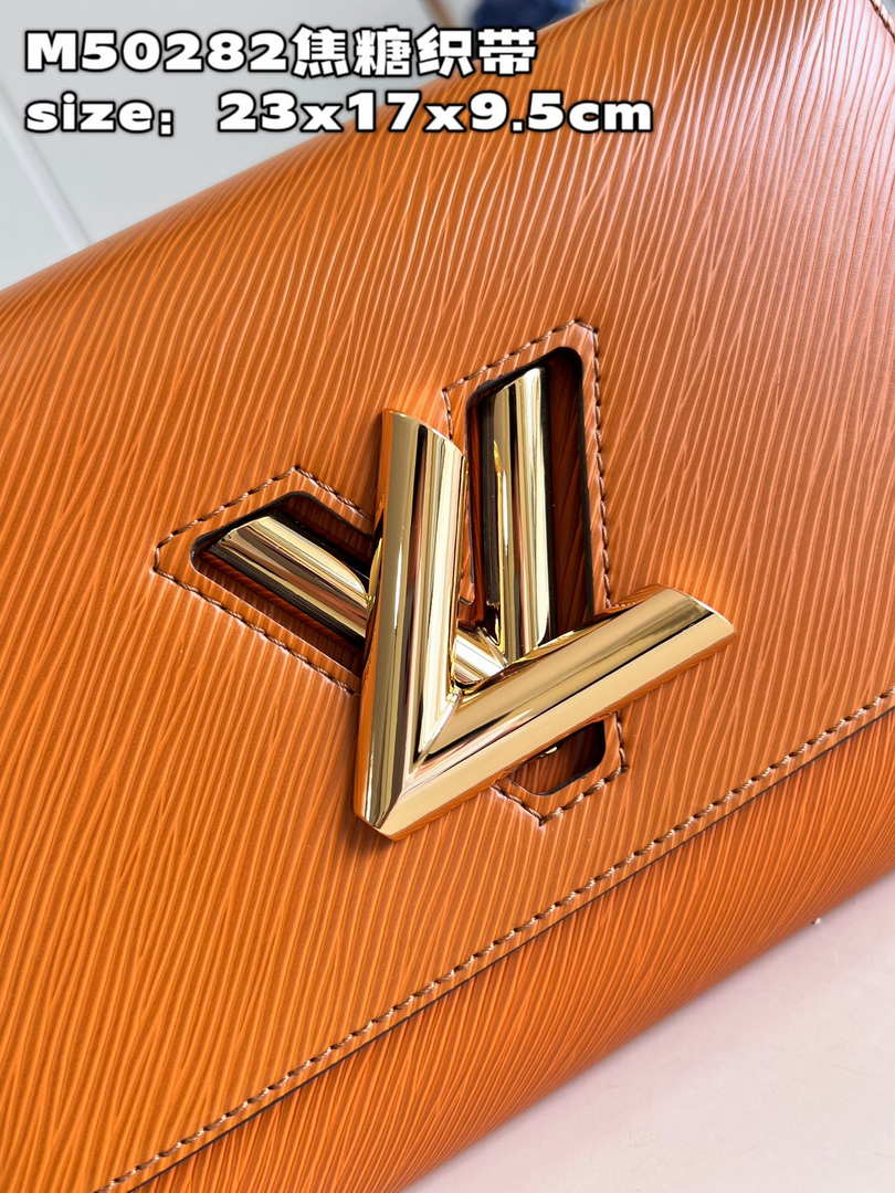 Louis Vuitton LV M50282 Twist MM Bag Epi Gold Cipango Beige - Default Title - View 3